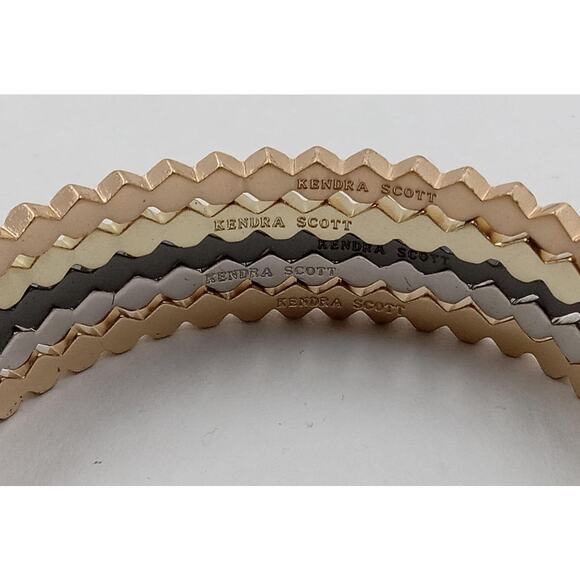 Kendra Scott Remy Stackable Bracelets Mixed Metal Spiky - Picture 4 of 6